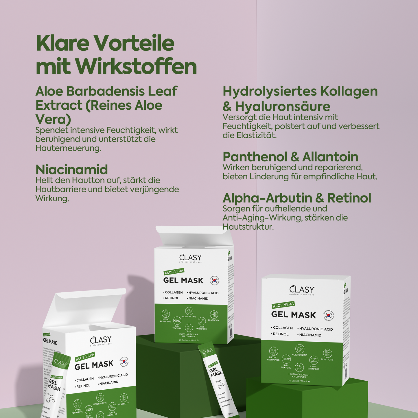 Aloe Vera Gel Maske – 20 Beutel á 10ml