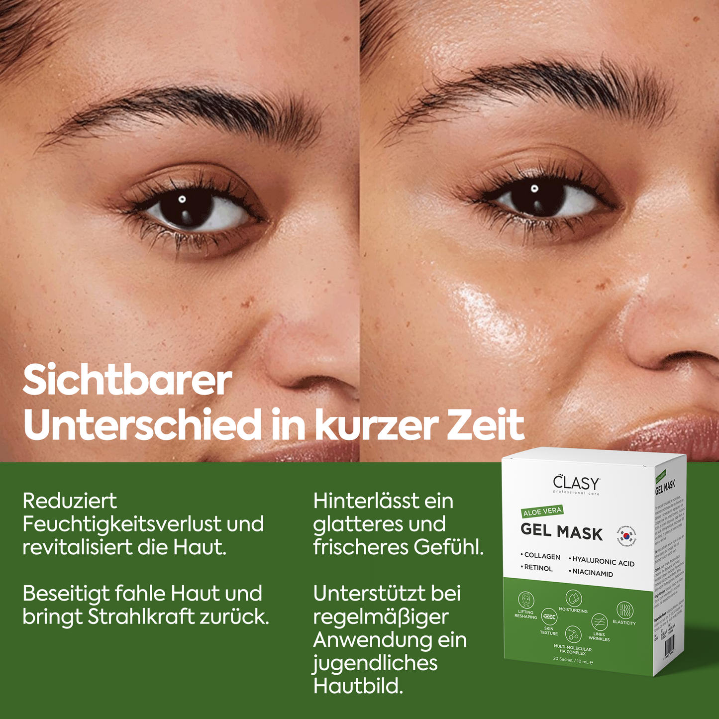 Aloe Vera Gel Maske – 20 Beutel á 10ml
