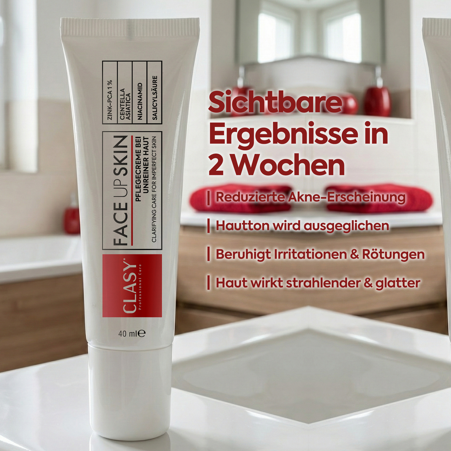 Perfekte Wirkung gegen Akne & Pickel – FACEUPSKIN® für unreine Haut 40 ml