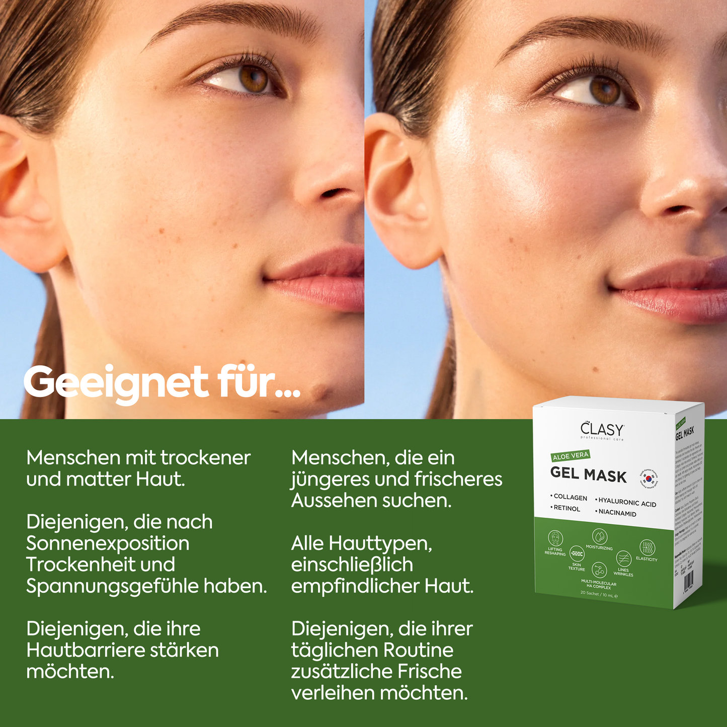 Aloe Vera Gel Maske – 20 Beutel á 10ml