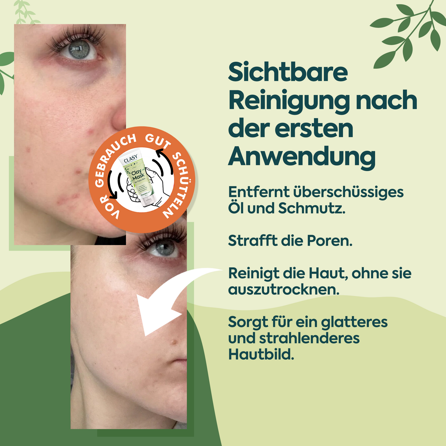 Tonerde-Maske gegen abgestorbene Hautzellen – 100 ml