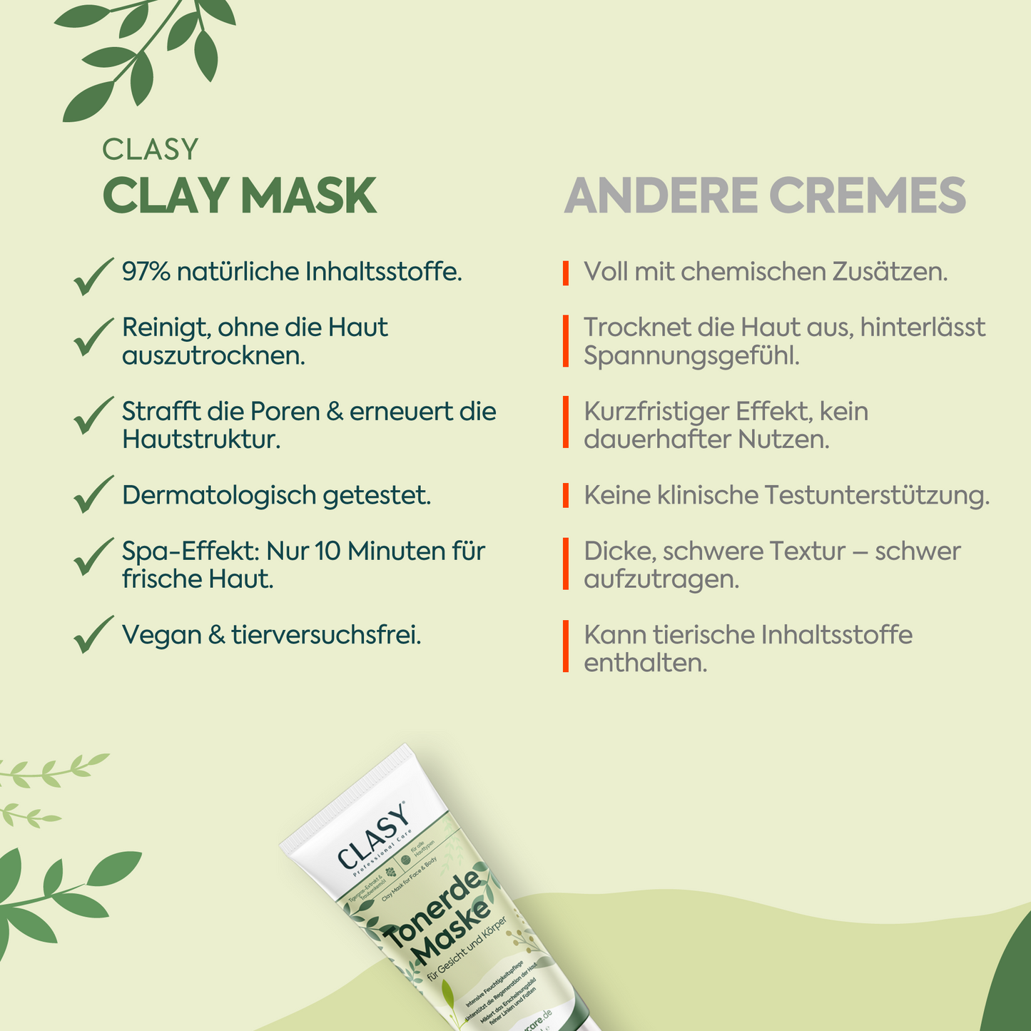 Tonerde-Maske gegen abgestorbene Hautzellen – 100 ml