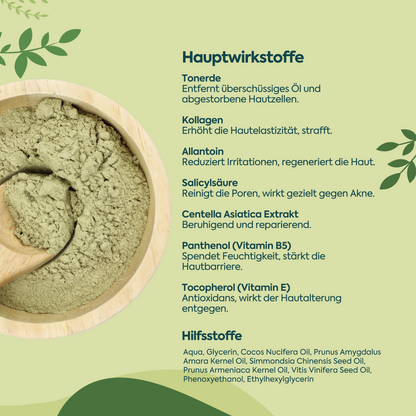 Tonerde-Maske gegen abgestorbene Hautzellen – 100 ml